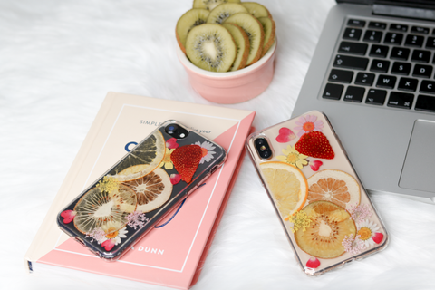 Real Dried Kiwi orange fruits Phone Case, Real pressed Daisy Flower, iphone case, iphone 6 6s 7 8 plus x xr xs 11 12 13 pro max case Active