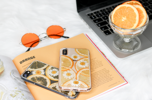 Real Pressed Oranges & Daisies Phone Case, Real dried fruits Case , iphone case, iphone 6 6s 7 8 plus x xr xs 11 12 13 pro max case